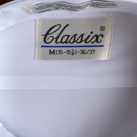 NWT tuxedo wingtip pleated white shirt by Classix for men - Picture 2 of 5